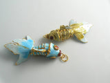 Articulating Enamel Koi Fish Pair - Vintage Lane Jewelry