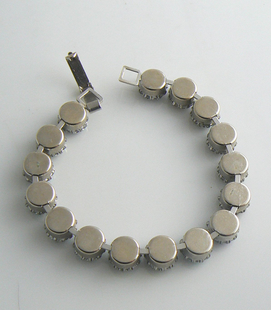 Borealis Rhinestone Link Bracelet - Vintage Lane Jewelry