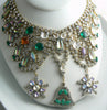 Czech Glass Statement Christmas Necklace - Vintage Lane Jewelry