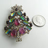 Christmas Tree Pin Czech Glass Husar D - Vintage Lane Jewelry