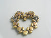 Taboo Czech Glass Opaque Heart Rhinestone Brooch - Vintage Lane Jewelry