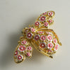 Joan Rivers Cherry Blossom Bumble Bee Brooch, Figural Pin, Large Flower Bee - Vintage Lane Jewelry