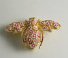 Joan Rivers Cherry Blossom Bumble Bee Brooch, Figural Pin, Large Flower Bee - Vintage Lane Jewelry