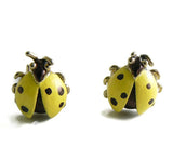 Vintage Swank Yellow Ladybug Beetle Bug Insect Cuff Links - Vintage Lane Jewelry
