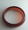 Vintage Di-chromatic Prystal Cherry / Red Bakelite Bangle / Bracelet - Vintage Lane Jewelry