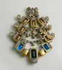 Rhinestone Bijoux M.G Czech Glass Christmas Tree Pin - Vintage Lane Jewelry