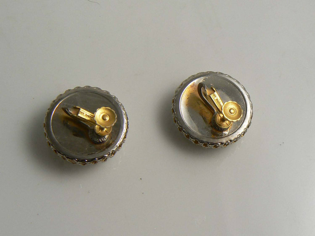 Classic Miriam Haskell Mabe Pearl Screw Back Earrings - Vintage Lane ...