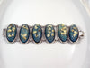 Huge Vintage Book Piece Blue Confetti Lucite Panel Bracelet - Vintage Lane Jewelry