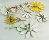 Vintage Enamel Daisy Flower Lot - Vintage Lane Jewelry