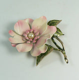 Pink, Purple Enamel Flower Pin Lot - Vintage Lane Jewelry