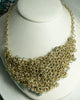 Vintage Runway Blue Tones Rhinestone Bib Necklace - Vintage Lane Jewelry