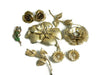 Vintage Gold Flowers Pins and Earrings Lot - Vintage Lane Jewelry