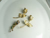 Vintage Gold Flowers Pins and Earrings Lot - Vintage Lane Jewelry