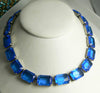 Vintage Sapphire Bright Blue Lucite Necklace - Vintage Lane Jewelry