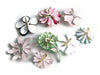 Enamel Flower Brooch Lot, 8 Flower Pins - Vintage Lane Jewelry