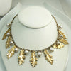 Russian Gold Leaf Miriam Haskell Baroque Glass Pearl Necklace - Vintage Lane Jewelry