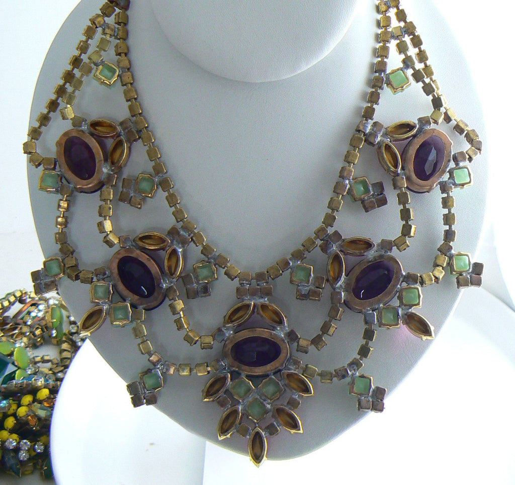 Husar D Czech Glass Statement Necklace - Vintage Lane Jewelry