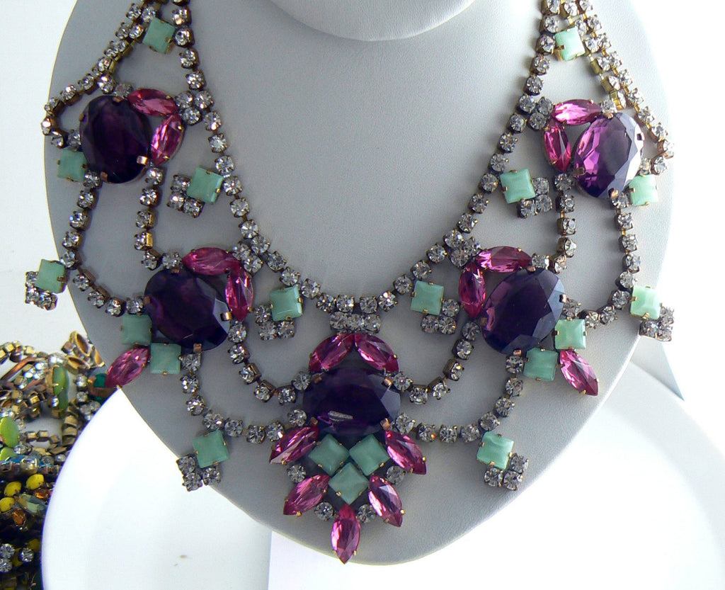 Husar D Czech Glass Statement Necklace - Vintage Lane Jewelry