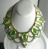 Taboo Vaseline Uranium Glass Heart Statement Necklace - Vintage Lane Jewelry