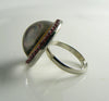 Mood Ring Pink Rhinestones, Large Round Stone - Vintage Lane Jewelry