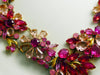 Shades of Red and Pink Floral Czech glass necklace - Vintage Lane Jewelry