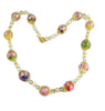 Venetian Wedding Cake Necklace with multi-colored beads - Vintage Lane Jewelry