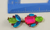 Czech Multicolored Pastel Neon Pierced Earrings - Vintage Lane Jewelry