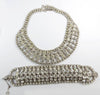 Huge Sparkling Ice Rhinestone Necklace and Bracelet Set - Vintage Lane Jewelry