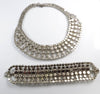 Huge Sparkling Ice Rhinestone Necklace and Bracelet Set - Vintage Lane Jewelry