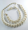 Vintage Coro White thermoset Tulip Parure, Necklace, Bracelet and Clip Earrings Set - Vintage Lane Jewelry