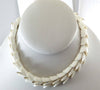 Vintage Coro White thermoset Tulip Parure, Necklace, Bracelet and Clip Earrings Set - Vintage Lane Jewelry