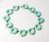 Vintage Austrian Art Deco Molded Circles Peking Glass Necklace - Vintage Lane Jewelry