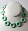 Vintage Austrian Art Deco Molded Circles Peking Glass Necklace - Vintage Lane Jewelry