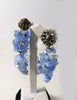 Miriam Haskell Early Blue Givre and Art Glass Wrap Bracelet Earring Set - Vintage Lane Jewelry