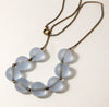 Vintage Art Deco WMF Myra Pastel Blue Glass Bead Necklace - Vintage Lane Jewelry