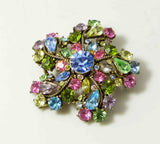 Hollycraft 1957 Multi Color Pastel 5-Point Star Brooch/Pin - Vintage Lane Jewelry