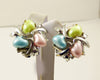 Vintage BSK Pastel Thermoset Bracelet and Clip Earrings - Vintage Lane Jewelry