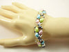 Vintage BSK Pastel Thermoset Bracelet and Clip Earrings - Vintage Lane Jewelry