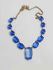 Czech Deco Signed Blue Glass Vintage Estate Necklace - Vintage Lane Jewelry