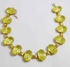 Czech Vaseline Uranium Statement Necklace Husar D - Vintage Lane Jewelry