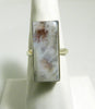 Rainbow Moonstone 14ct Sterling Silver Ring. Size 7 - Vintage Lane Jewelry