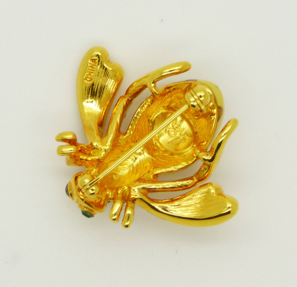 Joan Rivers "Joan of the Jungle" Leopard Bee Pin from the Joan Rivers Classics Collection - Vintage Lane Jewelry