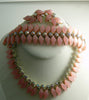 Pink Thermoset Plastic And Ab Rhinestone Parure - Vintage Lane Jewelry