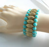 Crown Trifari Turquoise Blue Egyptian Revival Bracelet - Vintage Lane Jewelry