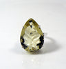 Lemon Quartz 15ct Pear Cut Gemstone Sterling Silver Filigree Ring - Vintage Lane Jewelry