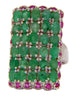 Genuine Emerald Ruby Gemstone Sterling Silver Ring - Vintage Lane Jewelry