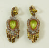 Czech Vaseline Uranium Glass Earrings - Vintage Lane Jewelry