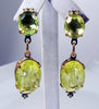 Czech Vaseline Uranium Glass Earrings - Vintage Lane Jewelry