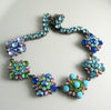 TIARA MISU Gorgeous Colorful Rhinestone Necklace - Vintage Lane Jewelry