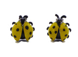 Swank Yellow Ladybug Cufflinks, Cuff Links - Vintage Lane Jewelry